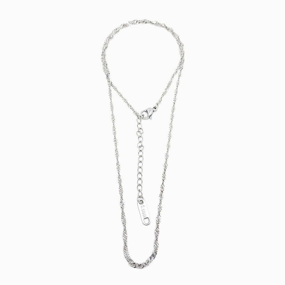 Fio malha singapura de aço inoxidável prateado 2mm