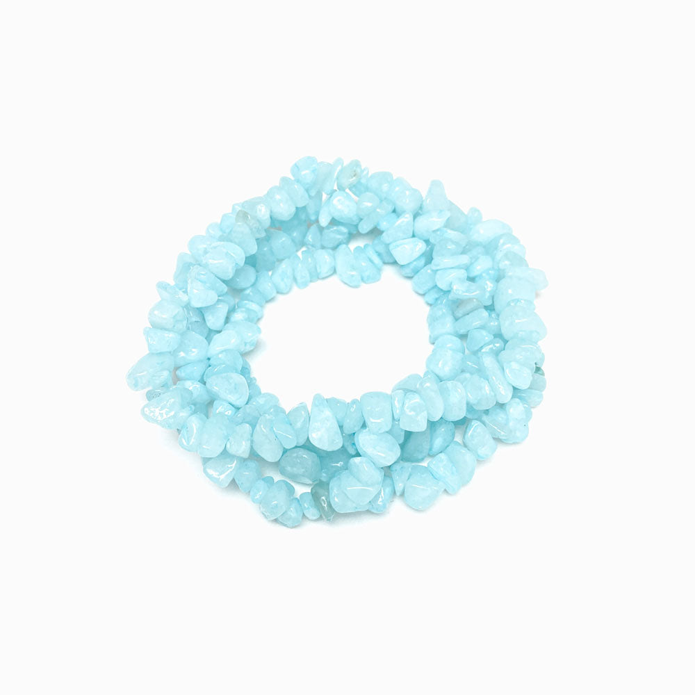 Fiada Cascalho Quartzo Azul Claro 8x5mm