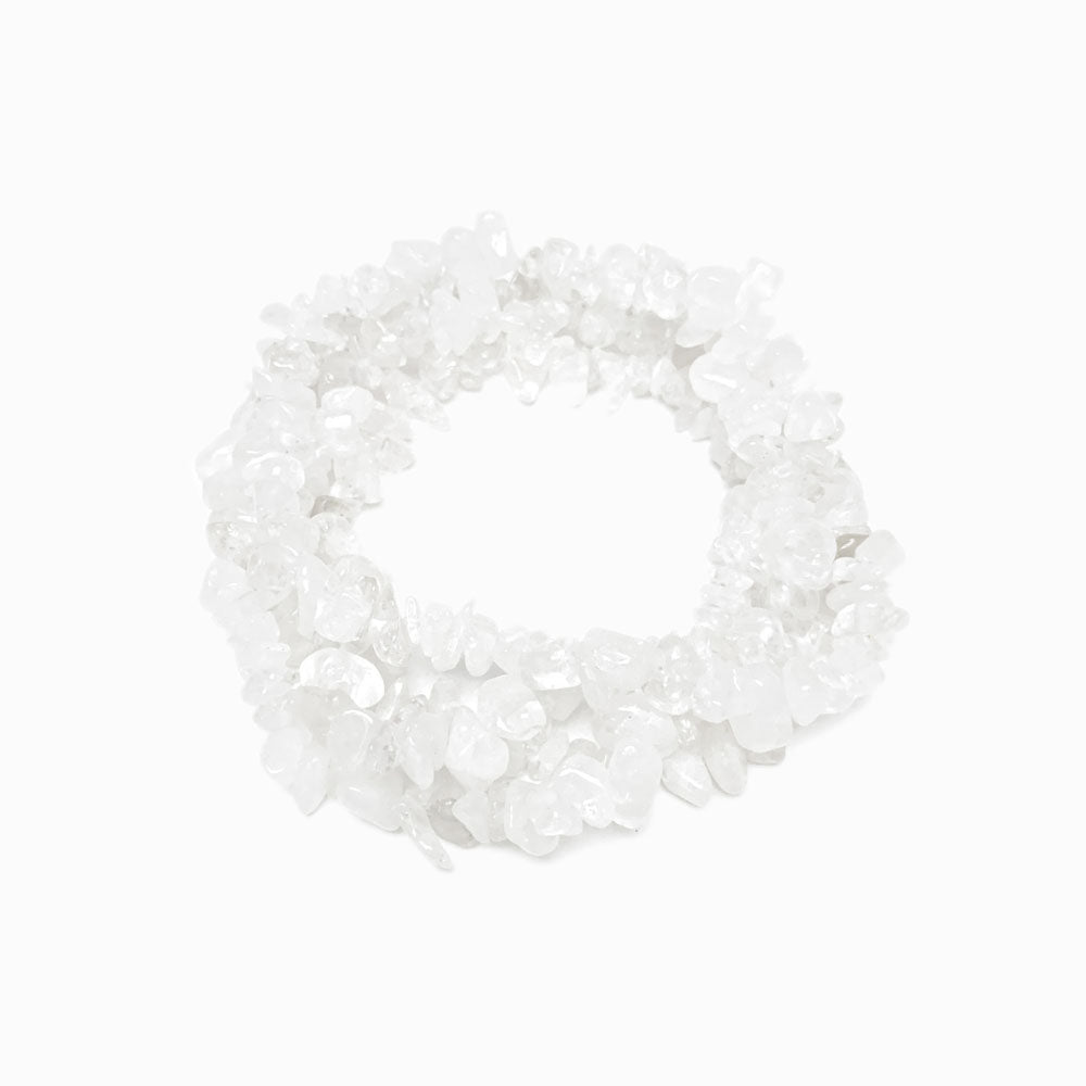 Fiada Cascalho Quartzo Branco 8x5mm