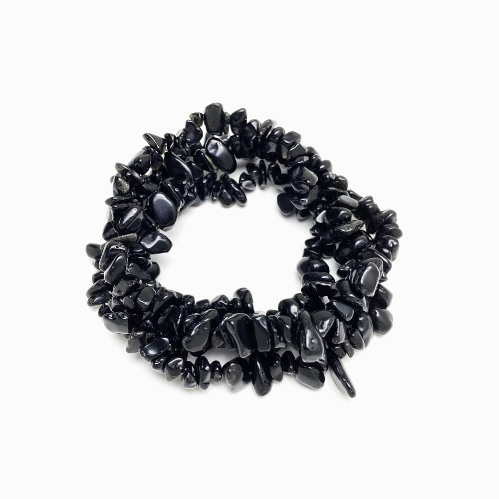 Fiada Cascalho Obsidiana 8x5mm