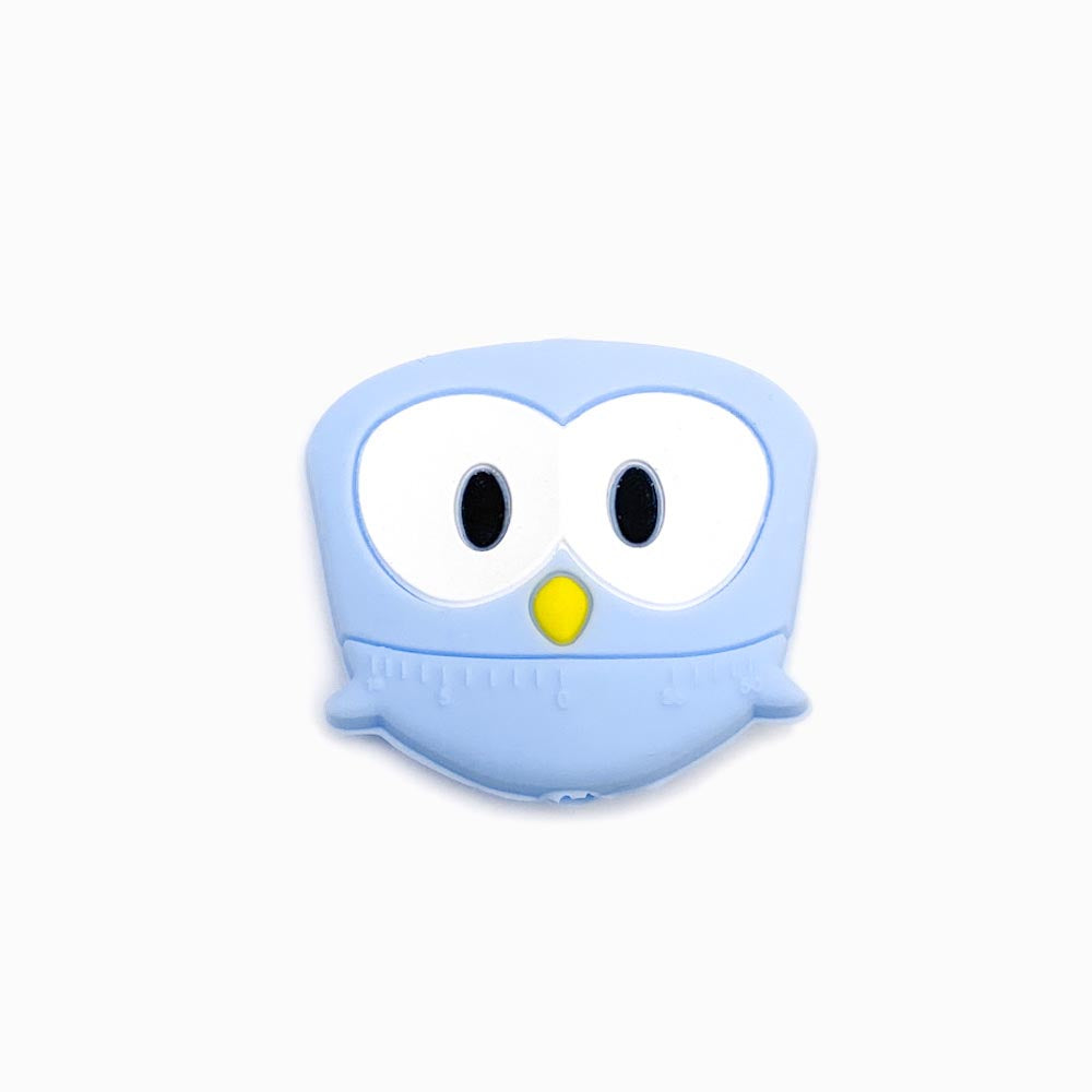 contas de silicone para prendedor de chucha design mocho azul bebé