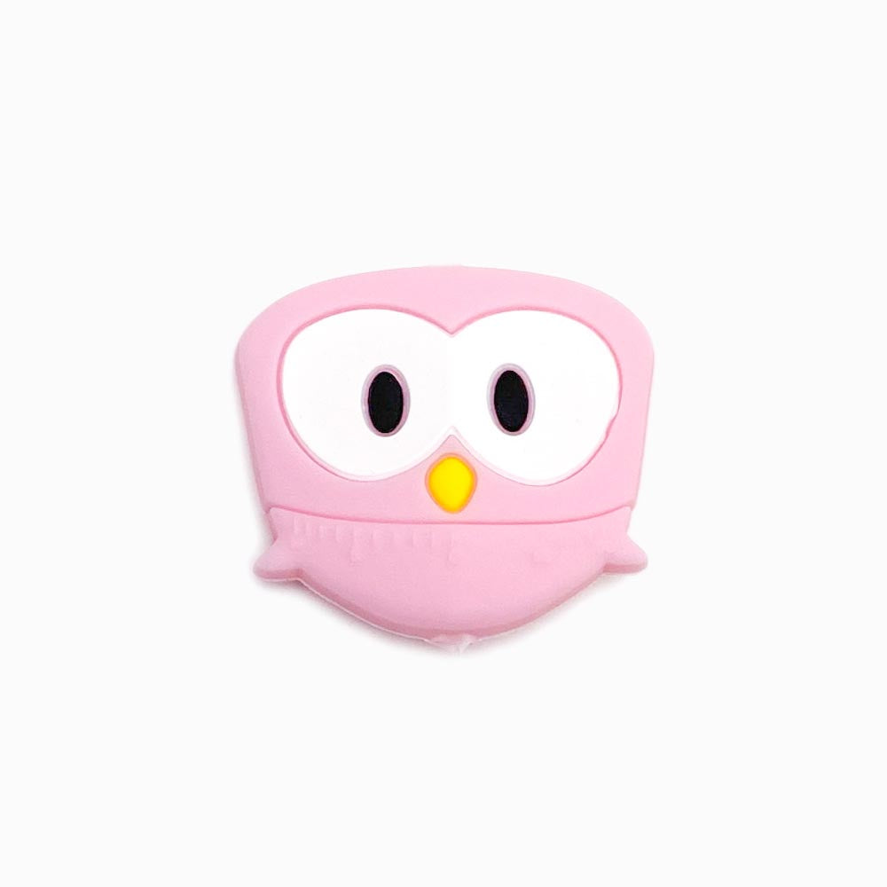contas de silicone para prendedor de chucha design mocho rosa bebé