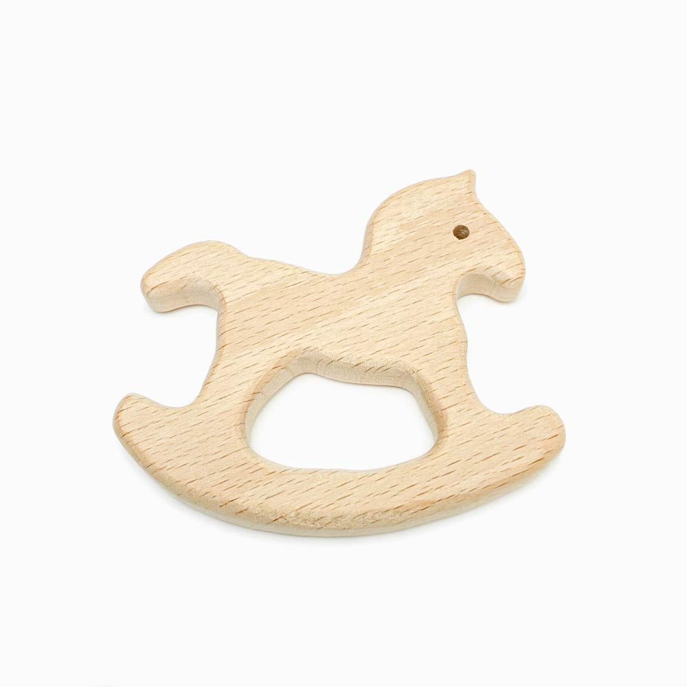 Mordedor de madeira de faia design cavalo
