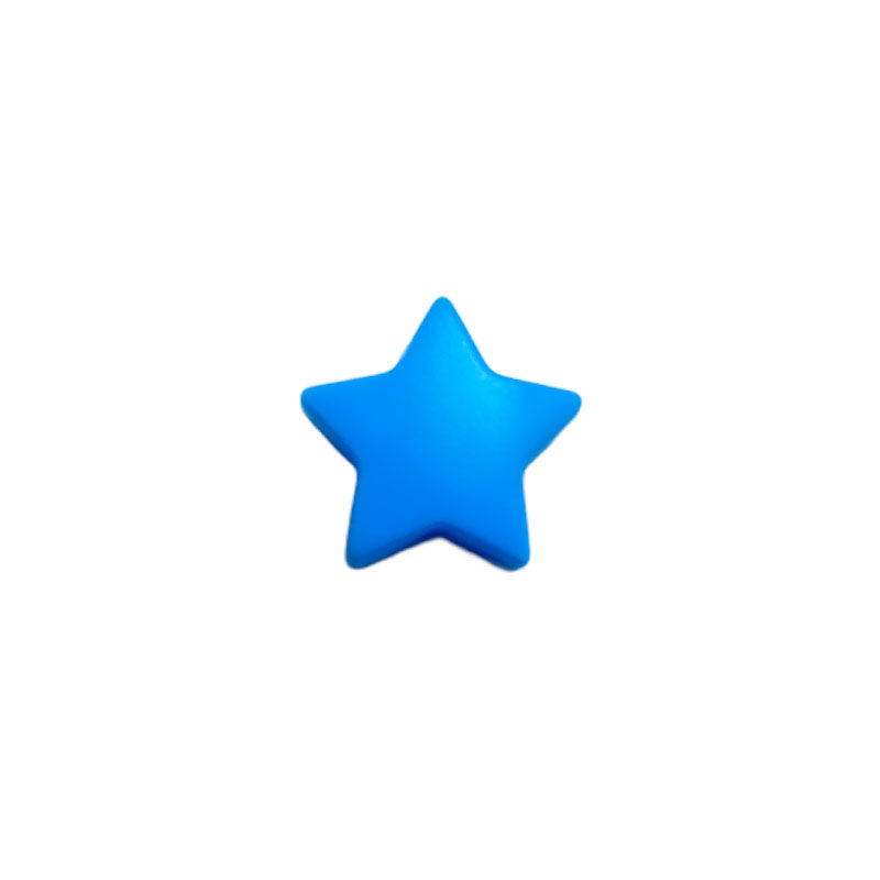 Contas de silicone estrela azul