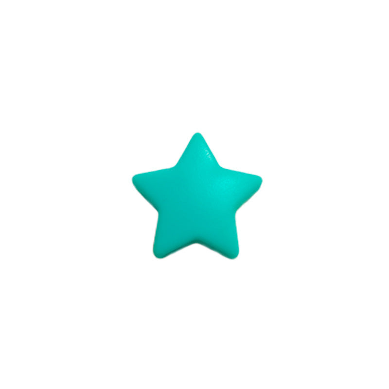 Contas de silicone estrela turquesa