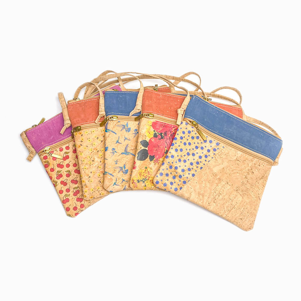 Conjunto 6un Mix Mala de Cortiça Crossbody PT6005