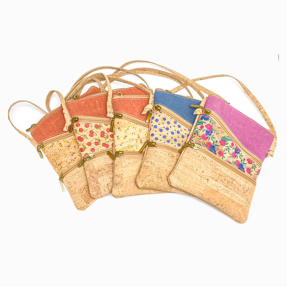Conjunto 6un Mix Mala de Cortiça Crossbody PT6001
