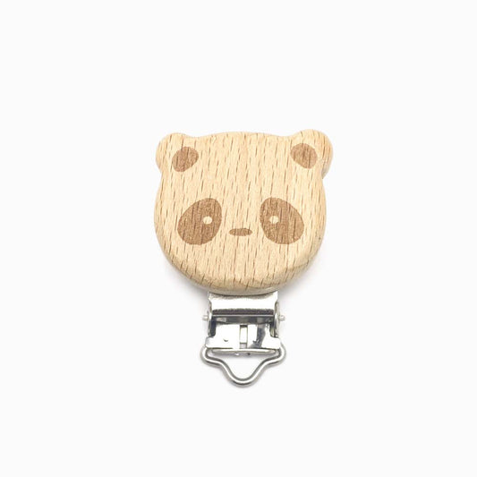 Mola para Chupeta em Madeira de Faia Design Panda