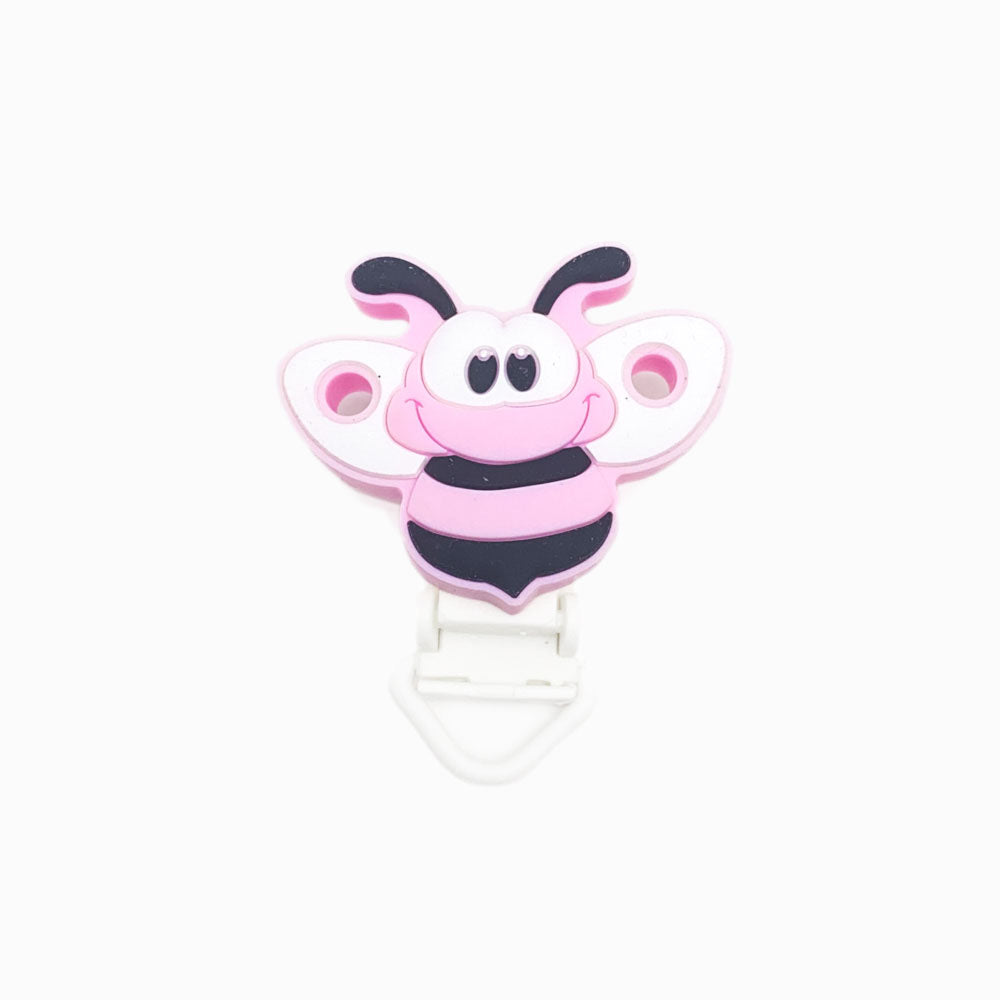 Mola para Chupeta de Silicone Abelha ROSA BEBÉ