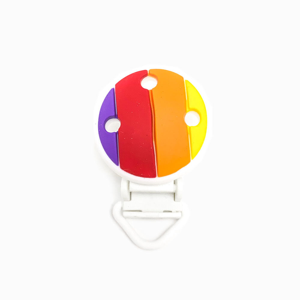 Mola para Chupeta de Silicone Arco Iris ROXO