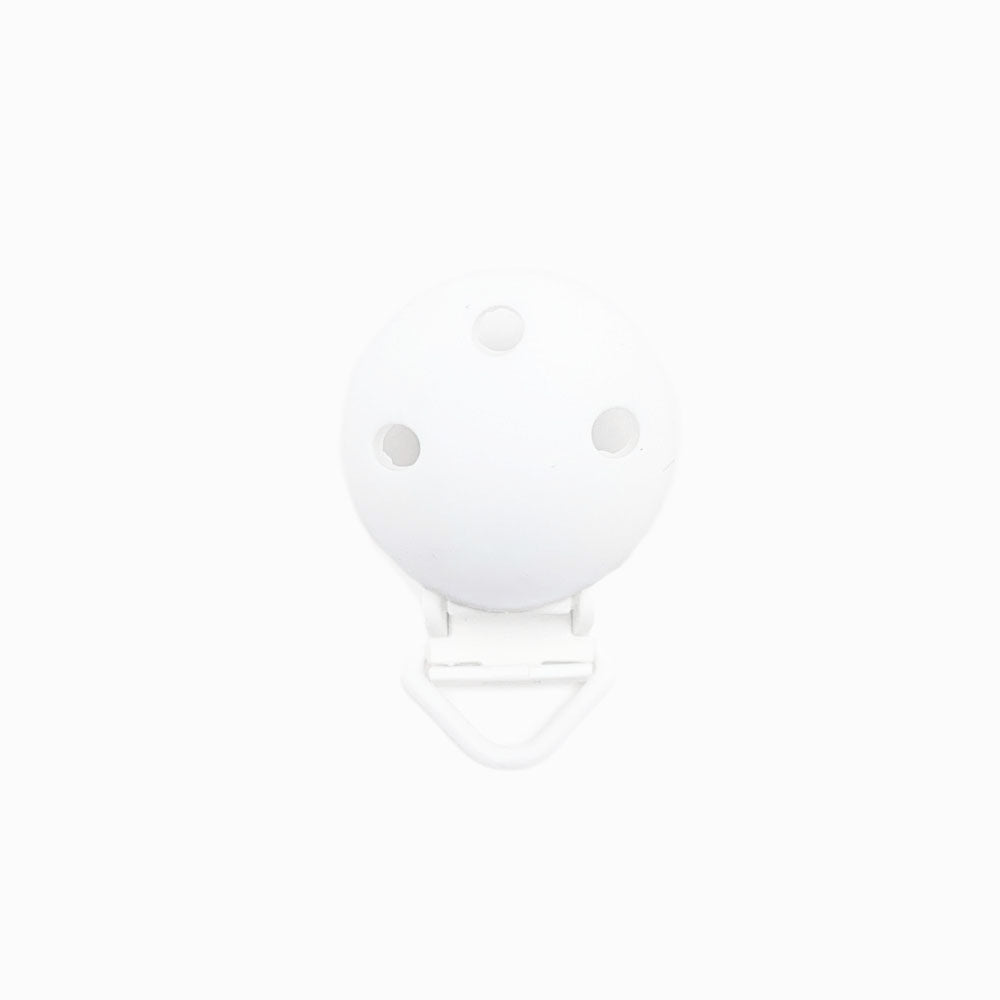 Mola para Chupeta de Silicone Clássico Liso BRANCO