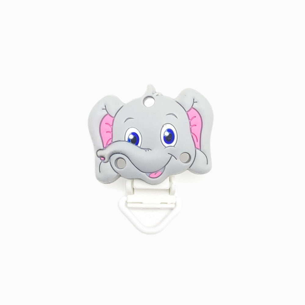 Mola para Chupeta de Silicone Elefante CINZA