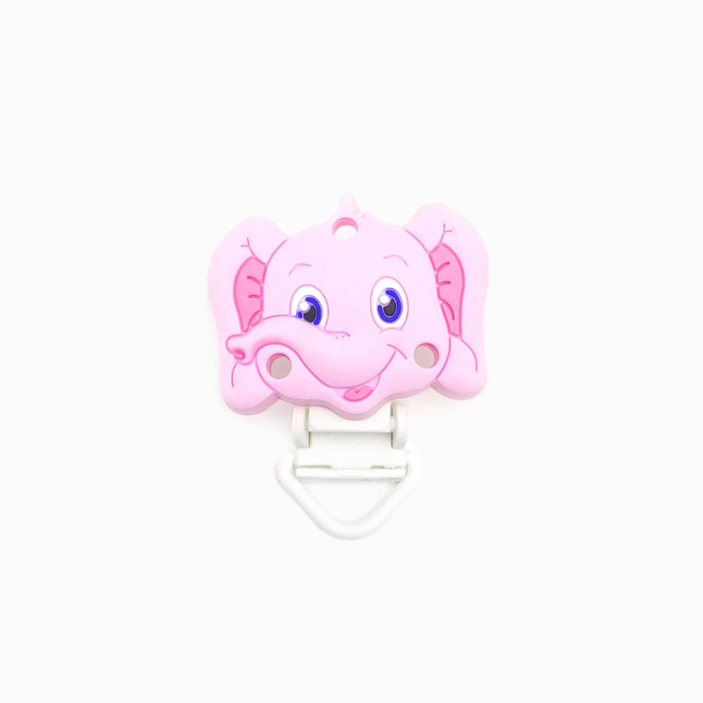 Mola para Chupeta de Silicone Elefante ROSA BEBÉ