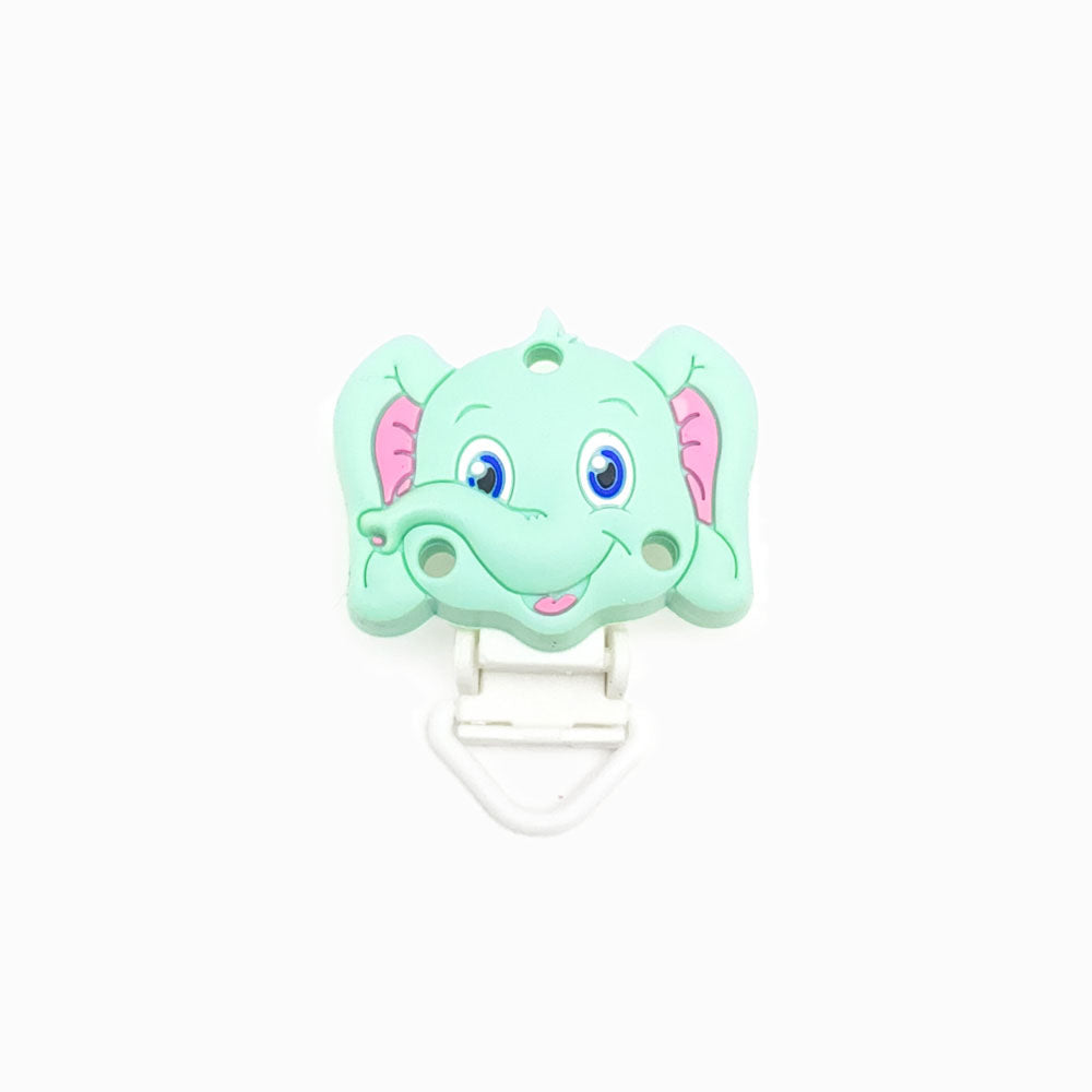 Mola para Chupeta de Silicone Elefante VERDE ÁGUA