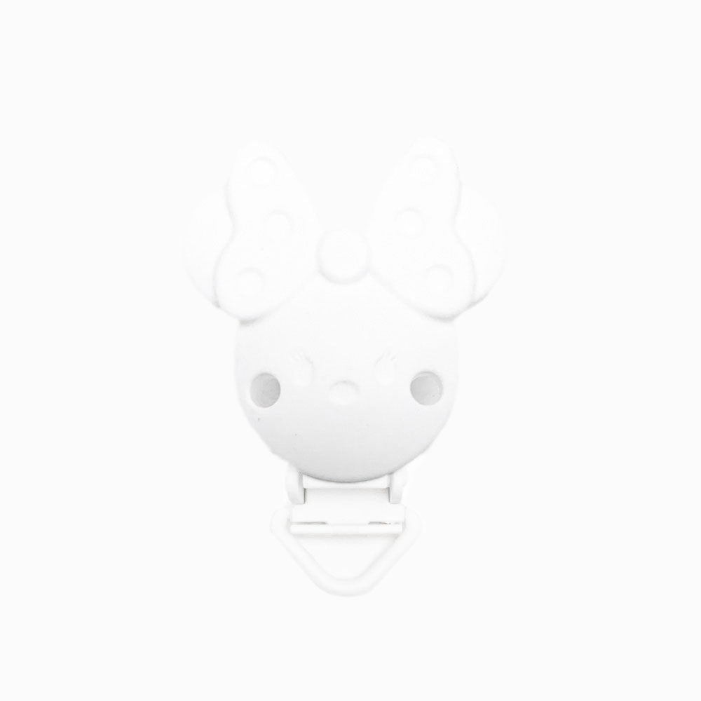 Mola para Chupeta de Silicone Minnie Simples BRANCO