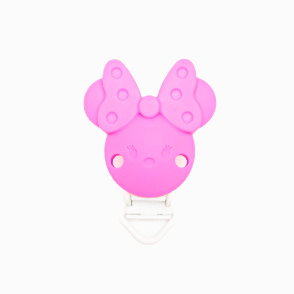 Mola para Chupeta de Silicone Minnie Simples ROSA FORTE