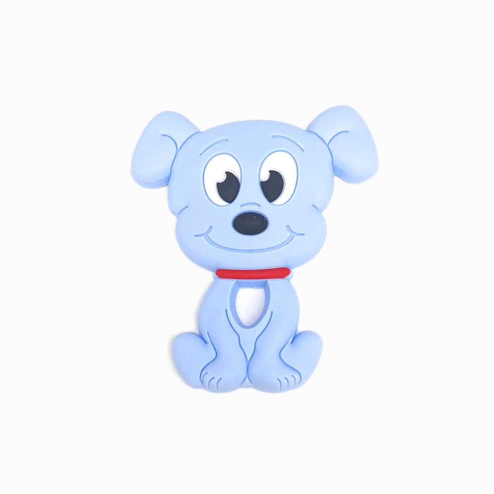 Mordedor de Silicone Cão AZUL BEBÉ
