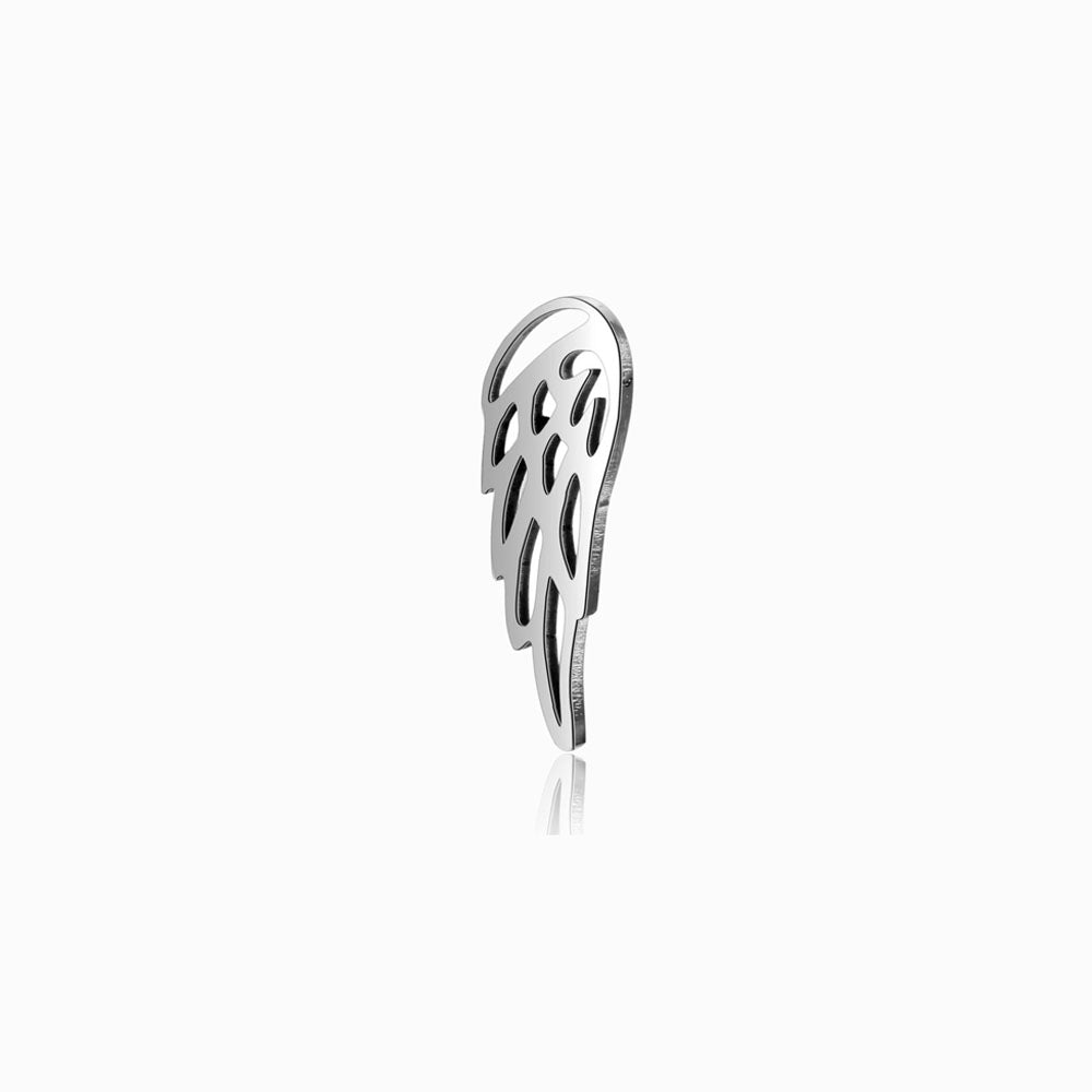 Pendente Asa de Anjo 17x6mm - Aço Inox com Acabamento Espelhado