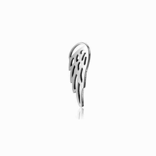 Pendente Asa de Anjo 17x6mm - Aço Inox com Acabamento Espelhado