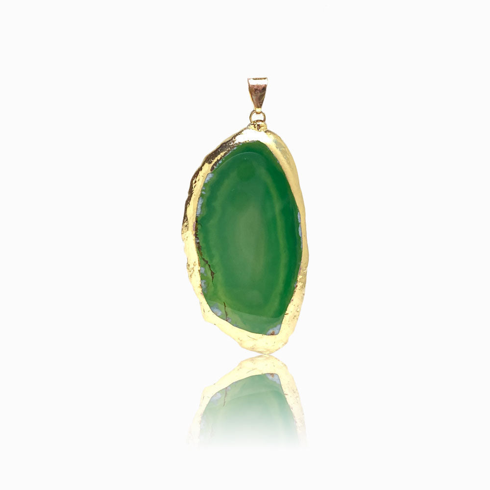 Pendente Chapa de Ágata Verde
