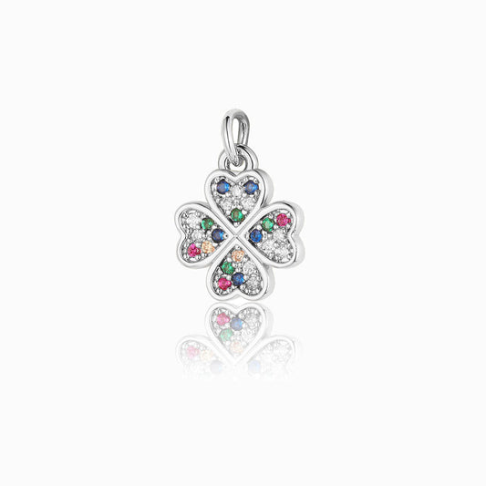 Pendente Trevo 14x12mm - Latão com Zircónia