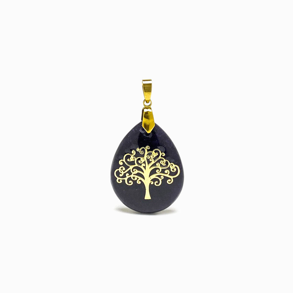 Pêndulo Jade com Gravação Árvore da Vida