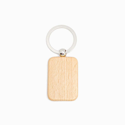 Porta-chaves de Madeira de Faia Retangular 45x31mm