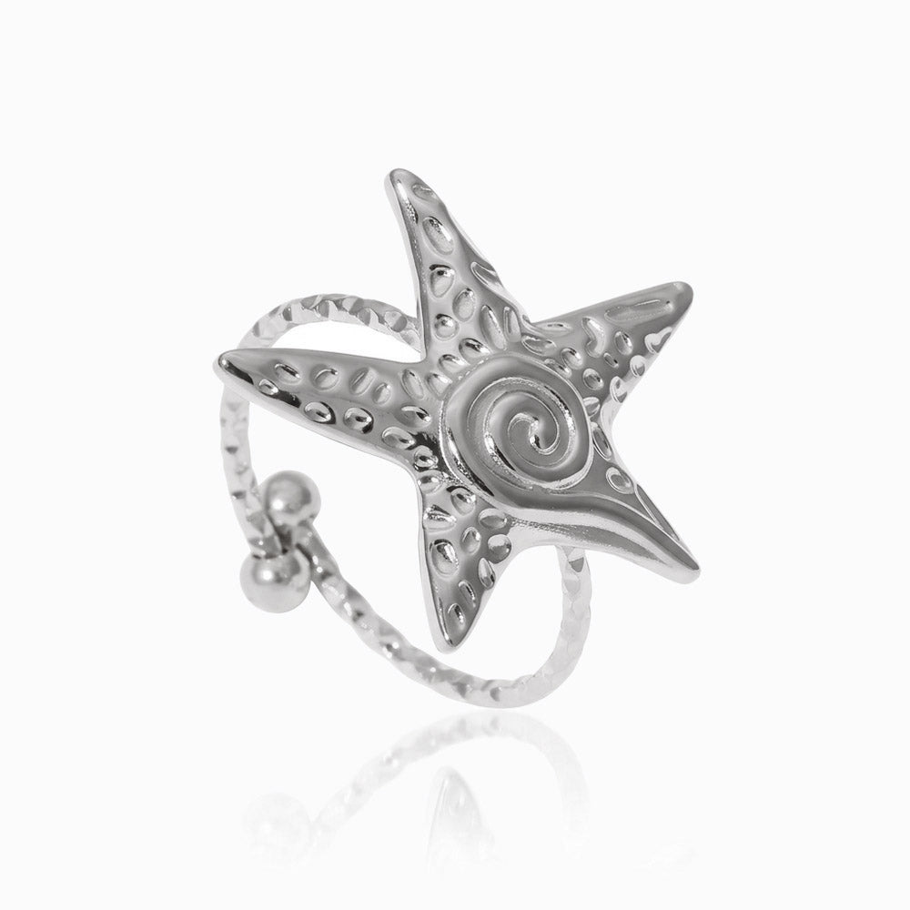Anel Estrela do Mar JZ1605 - Aço Inox