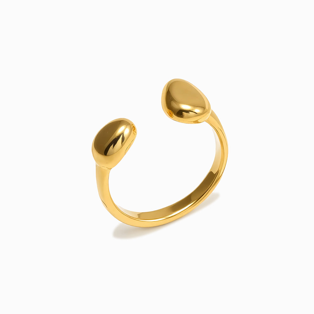 Anel Minimalista 17.2mm JZ1572 - Aço Inox Dourado