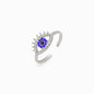 Anel Ajustável Olho Turco JZ1301 - Aço Inox Prateado