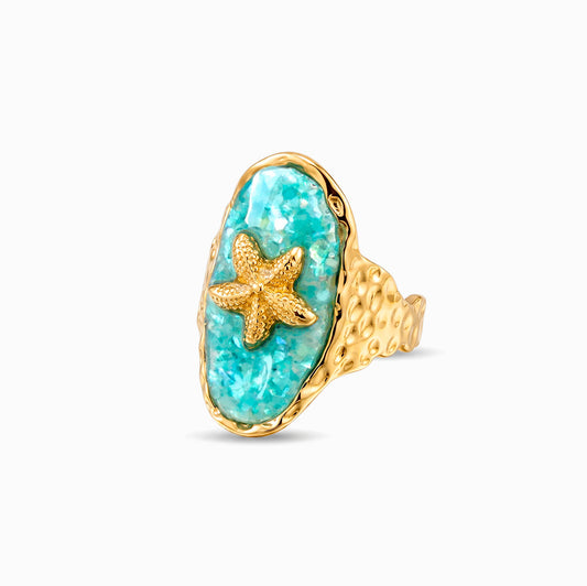 Anel Verão Estrela do Mar 18mm JZ1640 - Aço Inox