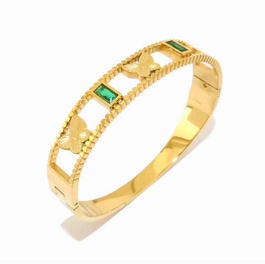 Bracelete Borboleta SZ1083 - Aço Inox