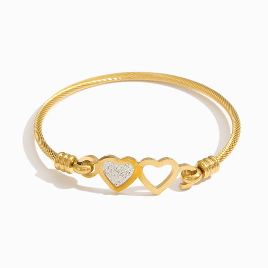 Bracelete Coração SZ1094 - Aço Inox