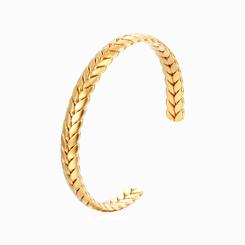 Bracelete Espiga de Trigo SZ1066 - Aço Inox Dourado