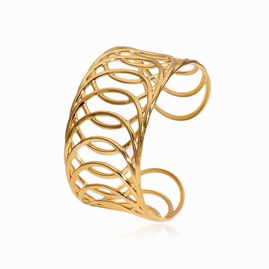 Bracelete Geométrica Ajustável SZ1053 - Aço Inox