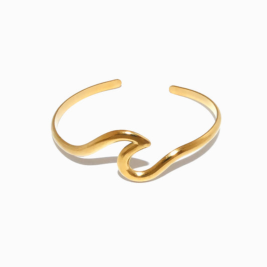 Bracelete Ajustável Onda do Mar SZ1054 - Aço Inox