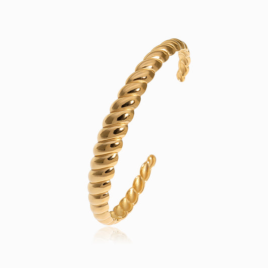 Bracelete Torcida Ajustável para Criança SZ1055 - Aço Inox