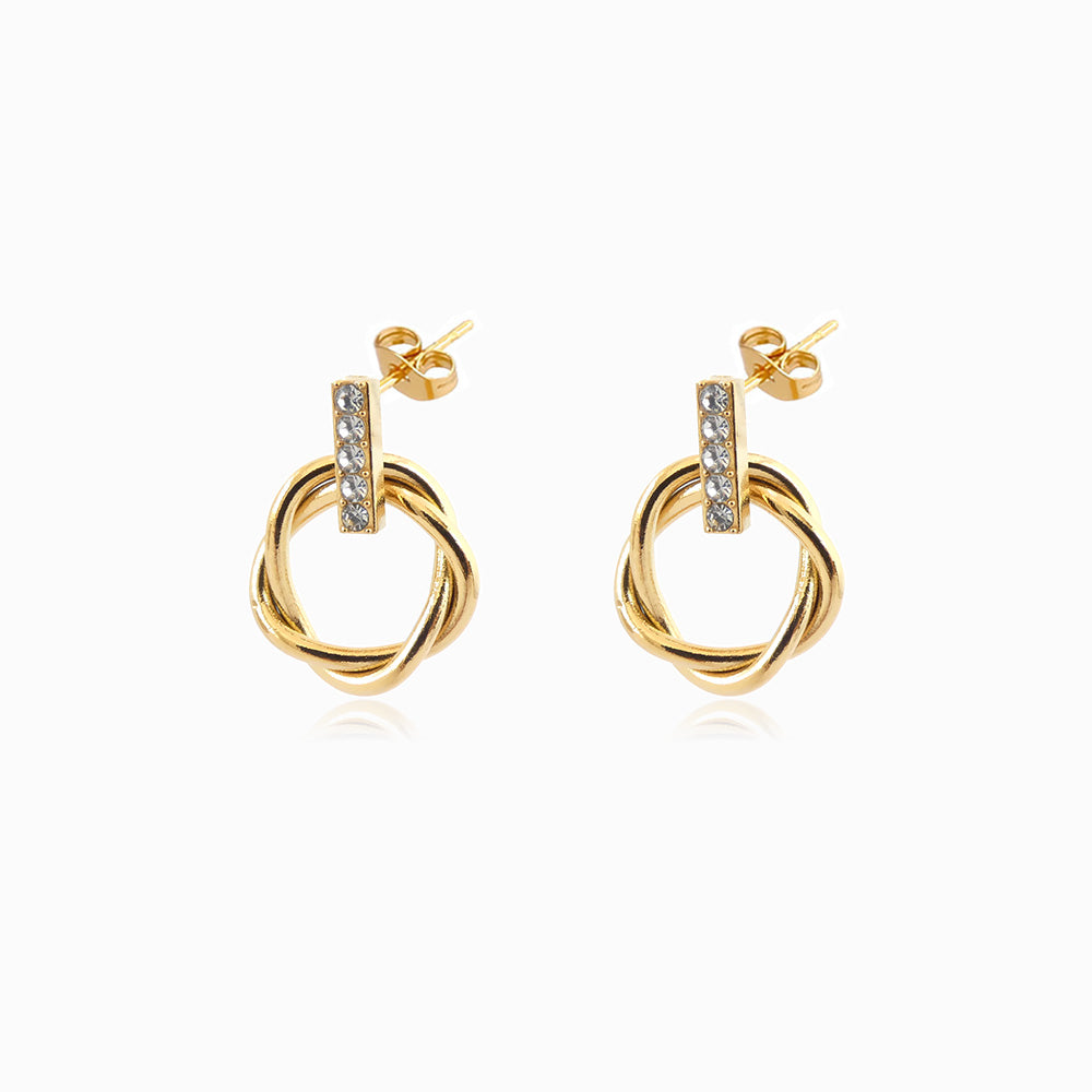 Brincos com Argola 18x14mm BR3058 - Aço Inox Dourado