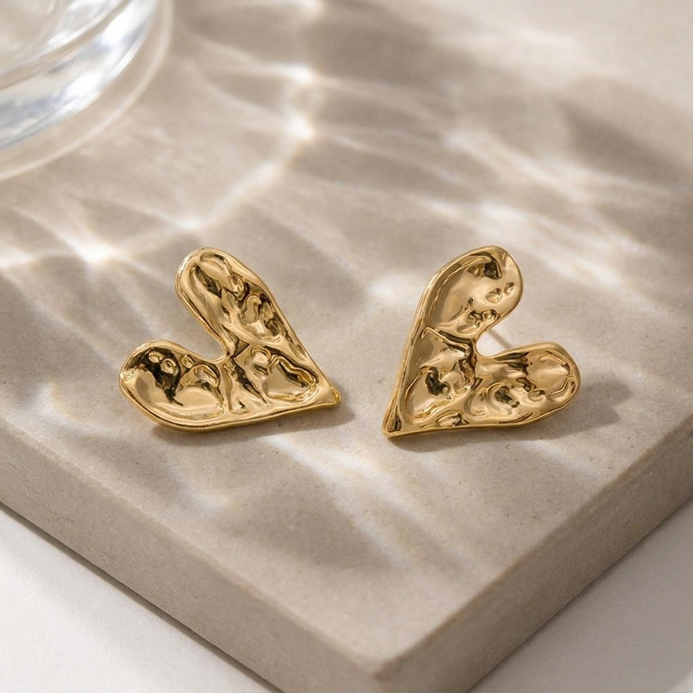 Boucles d’oreilles Cœur 24x22mm BR1624 - Acier Inoxydable