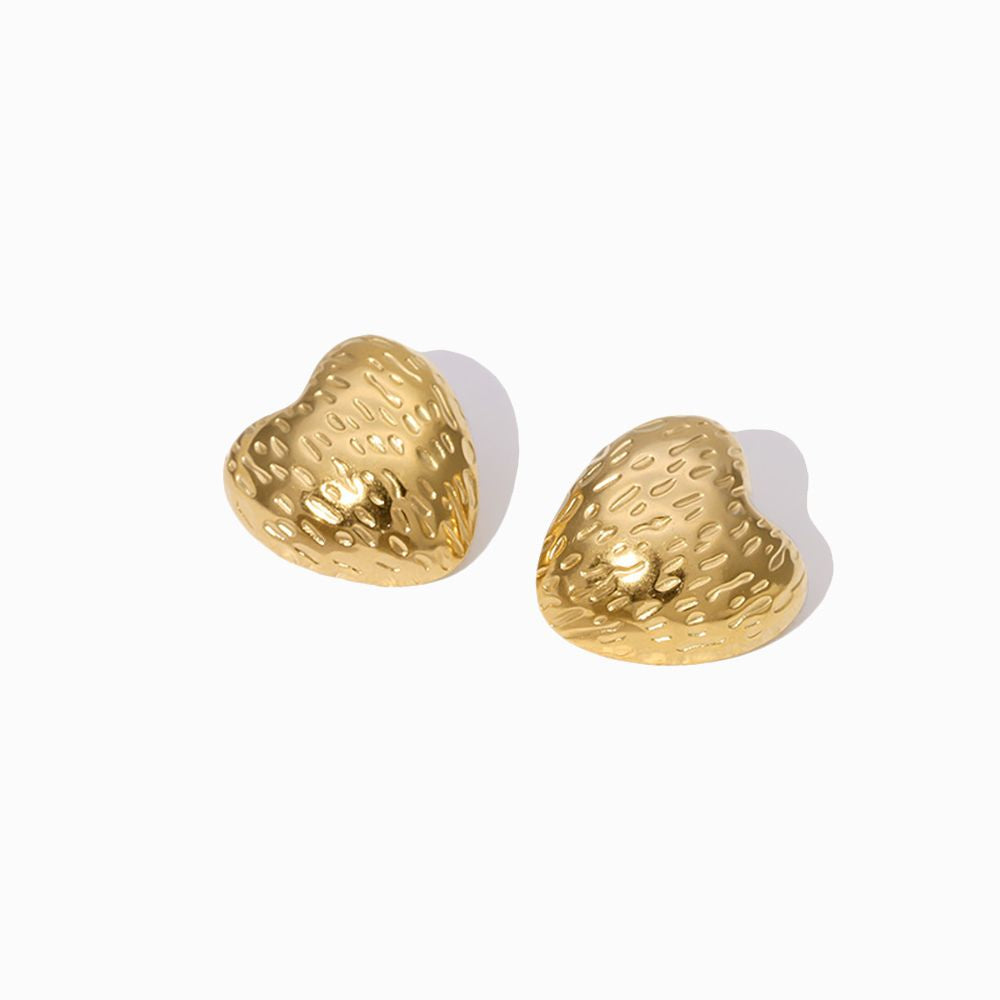 Brincos Coração 27x26mm BR1625 - Aço Inox
