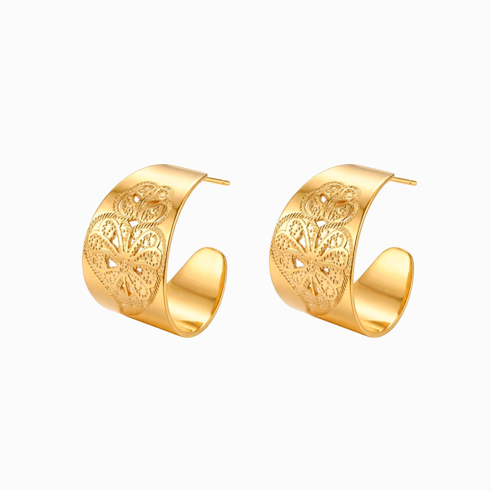 Boucles d'oreilles Coeur de Viana 25x24mm BR1590 - Acier Inoxydable
