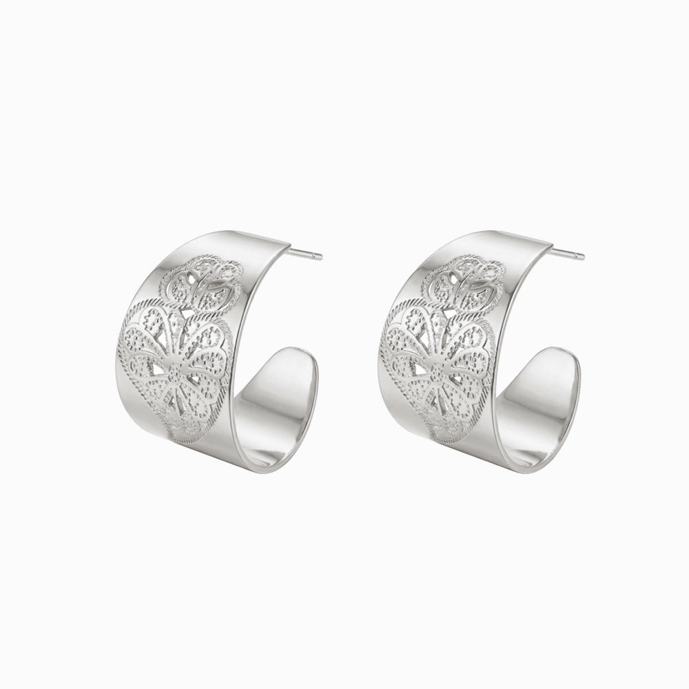 Boucles d'oreilles Coeur de Viana 25x24mm BR1590 - Acier Inoxydable