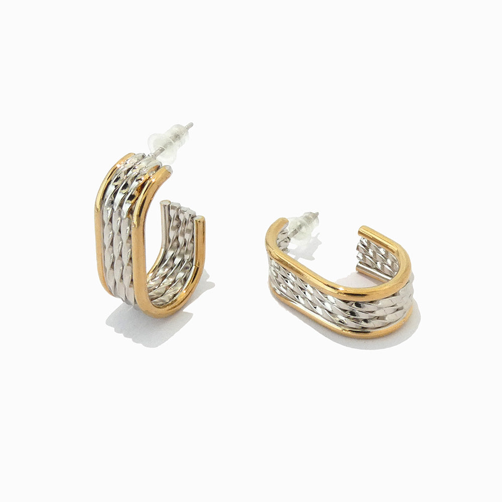 Brincos de Argola 25x18mm BR1402 - Aço Inox