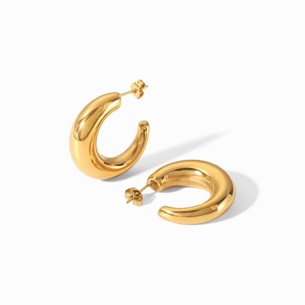 Brincos de Argola 28mm BR1493 - Aço Inox