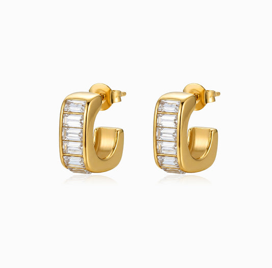 Brincos de Argola 15x14mm BR1541 - Aço Inox Dourado