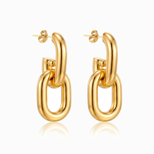 Brincos de Argola 34x14 BR1563 - Aço Inox