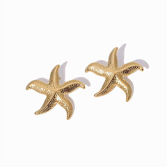Brincos Estrela do Mar 34x32mm BR1609 - Aço Inox