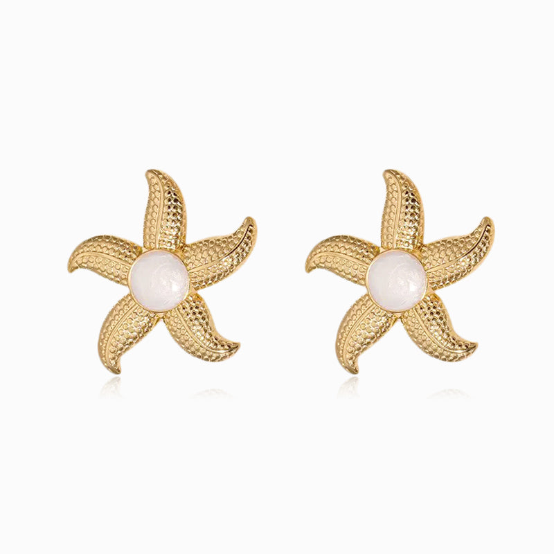 Brincos Estrela do Mar 31x28mm BR1613 - Aço Inox