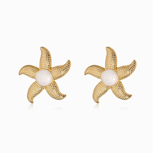 Brincos Estrela do Mar 31x28mm BR1613 - Aço Inox
