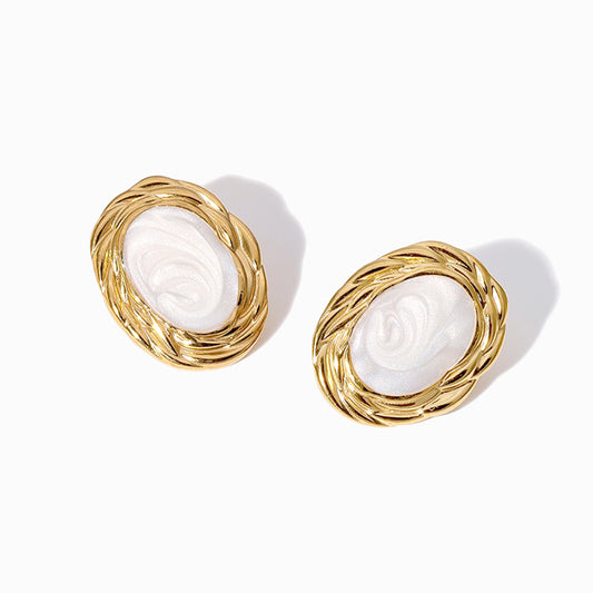 Brincos Geométricos 23x18mm BR1418- Aço Inox